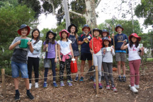 Melbourne Primary students work on their bird sanctuary