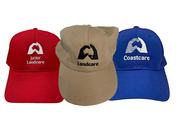 The three new Landcare branded caps