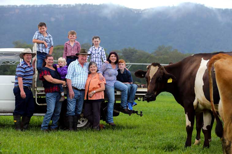 Leo and Sue Cleary on their dairy farm, Hastings Park.
