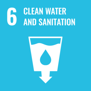 Clean water and sanitation UN goal tile graphic
