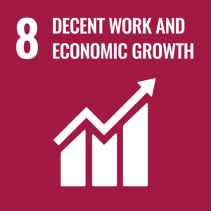 Decent work and economic growth UN goal tile graphic