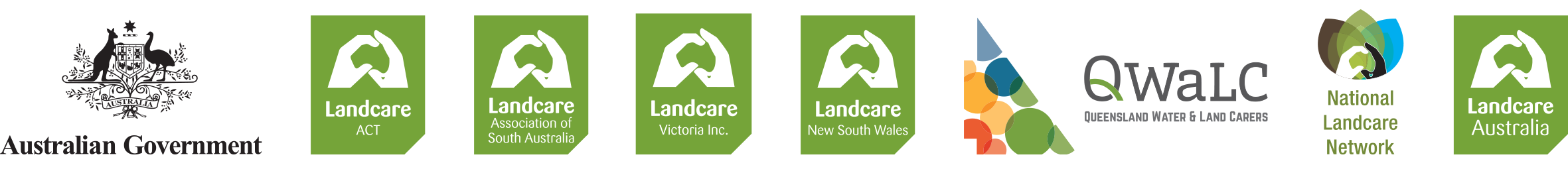 Landcare led bushfire recovery grants program logo lockup
