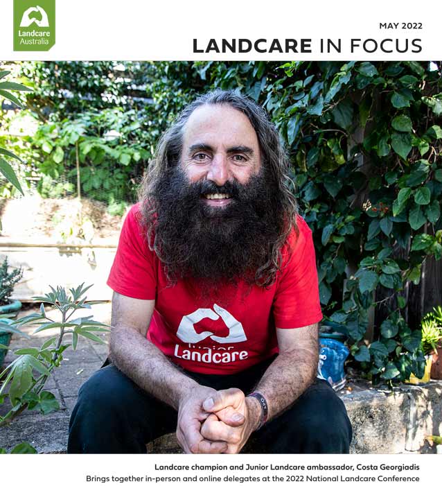 Cover of Landcare in Focus Magazine November 2021 Issues featuring Andrew Stuart